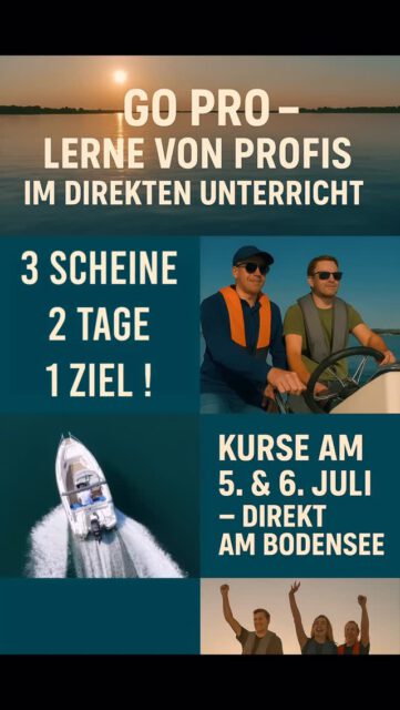 🚤 Kurs „Einer für alle“ – Dein Start ins Abenteuer!
In nur zwei Tagen zum Motorbootschein – mit vollem Fokus auf Praxis, Teamwork und direktem Unterricht von Profis!
💪 Du willst nicht nur zuschauen, sondern selbst das Steuer übernehmen? Dann ist dieser Kurs genau dein Ding!

📍 Friedrichshafen & Meersburg
🎯 Inklusive Theorie & Praxis
🎓 Prüfung direkt im Anschluss

👉 Jetzt Platz sichern und durchstarten!

#Motorboot #BodenseeFeeling #SegelschuleMeersburg #GoProLerneVonProfis #Wassersportliebe #Bootsführerschein #AbAufsWasser #TeamBodensee #Sommerziel2025 #FreiheitErleben #PraxisKurs #SBFBinnen #SBFSee #BootfahrenLernen